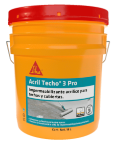 Acril Techo 3 Pro Blanco Cubeta (18 L), Cub. 18,0 l