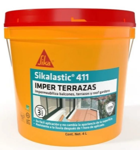 Sikalastic-411 MX Imper terrazas Galon/bote (4 L), Cub. 4,0 l