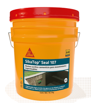 SikaTop Seal 107 Gris (A+B) C/Cubeta, Cubeta 16.3 Kg