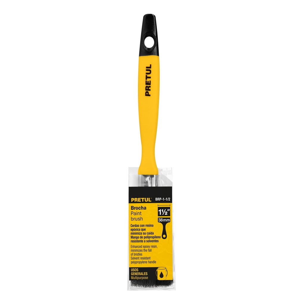 [21532-BRP-1/2] Brocha uso general de 1/2' con mango de plástico, Pretul, 