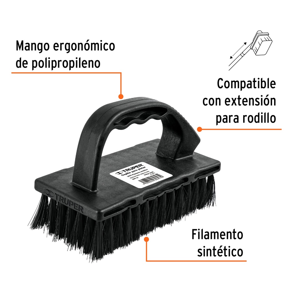 Cepillo para pintor, multiusos con cerdas sintéticas, TRUPER, 