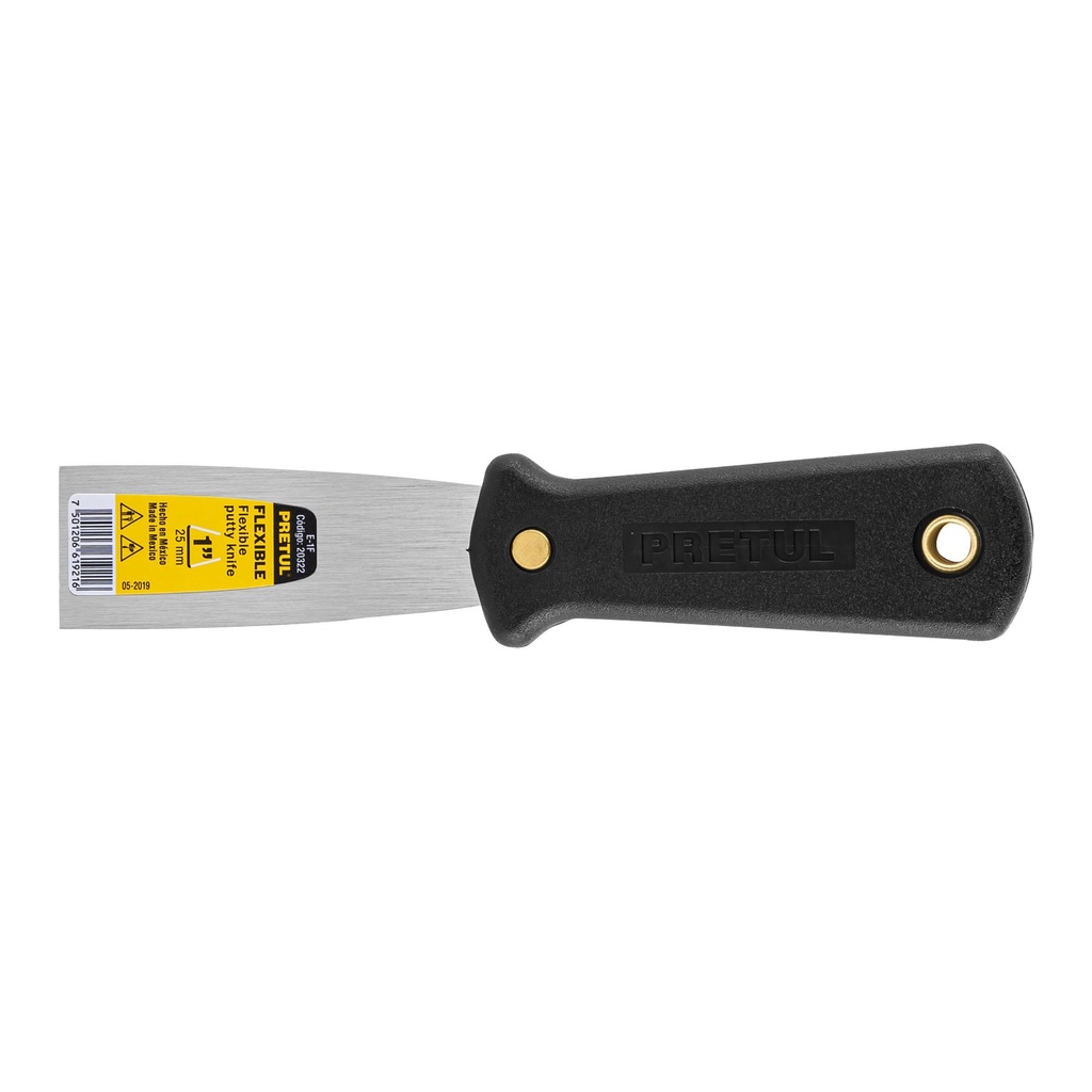Espátula flexible 1' con mango de plástico, Pretul, 