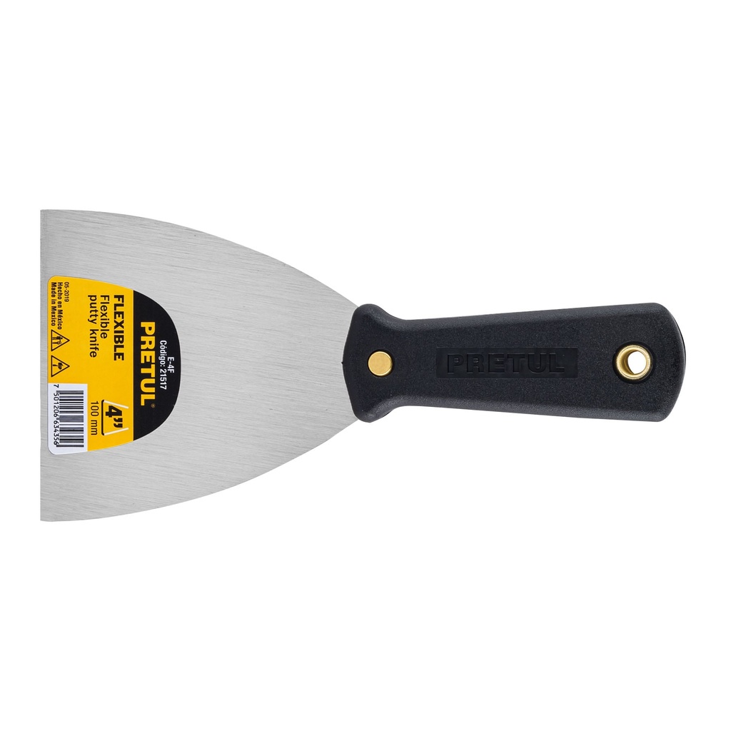 Espátula flexible 4' con mango de plástico, Pretul, 