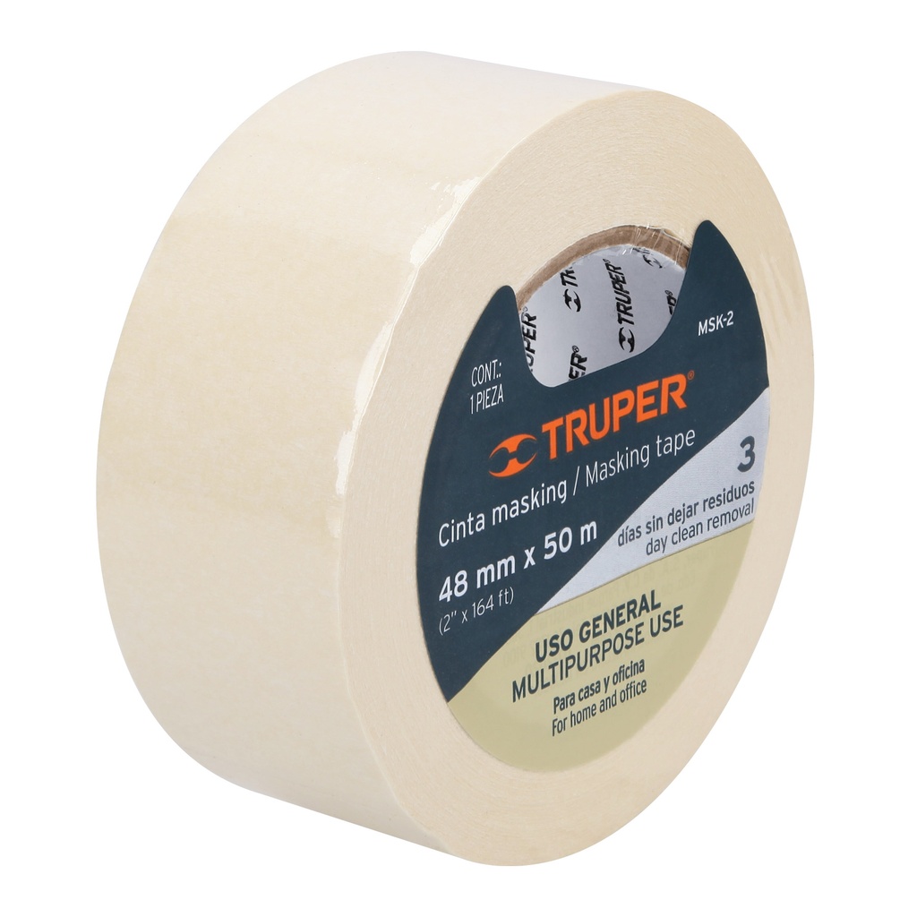 Cinta masking tape de 2' x 50 m, Truper, 