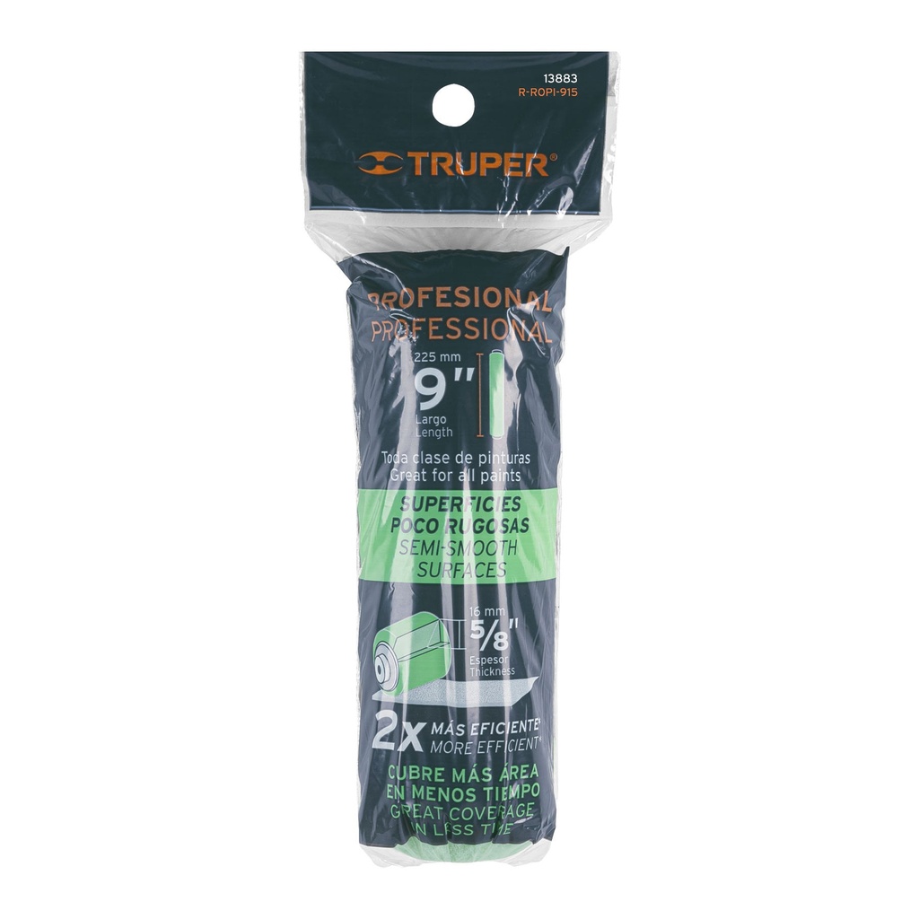 Felpa para rodillo 9' x 5/8' superficies poco rugosas, 