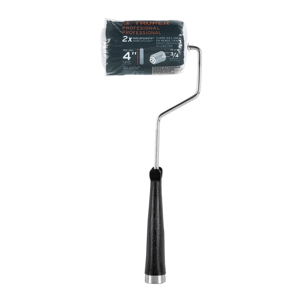 [13896-ROPI-420P] Mini rodillo para pintar 4' x 3/4' de poliéster, Truper, 
