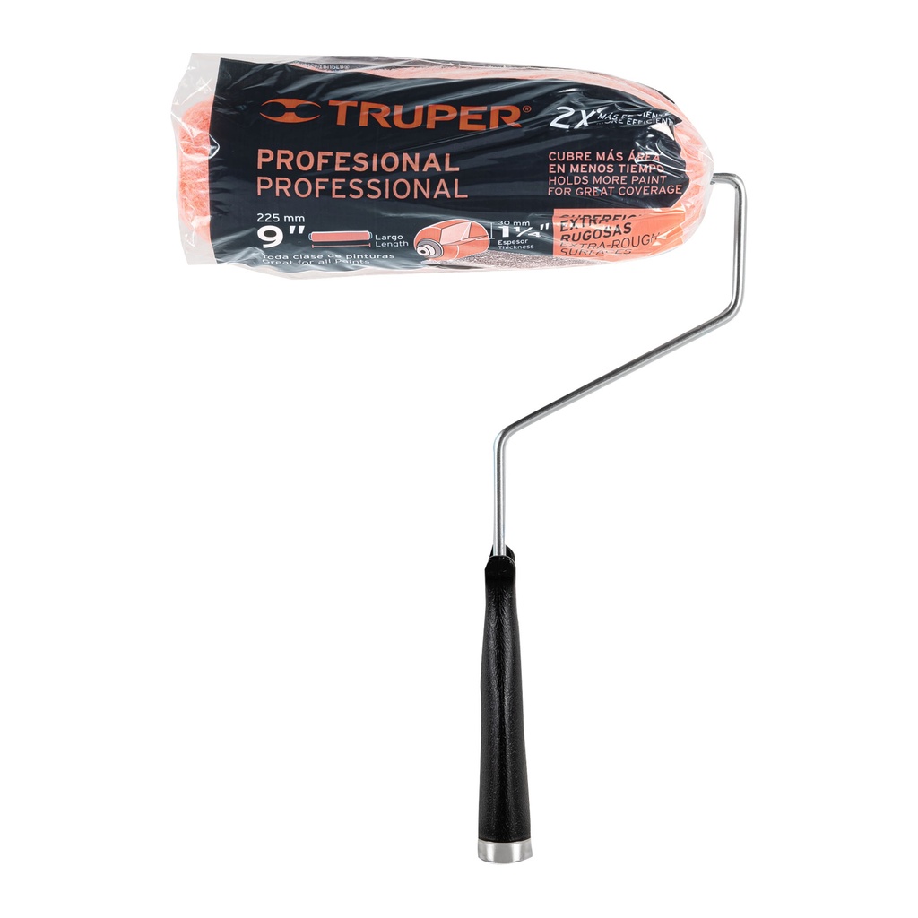 Rodillo para pintar 9' x 1-1/4' superficies extrarrugosas, 