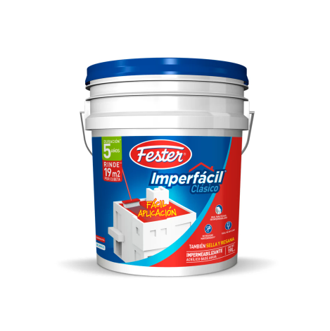 FESTER IMPERFACIL CLASICO 5 AÑOS ROJO, Cub 19 l
