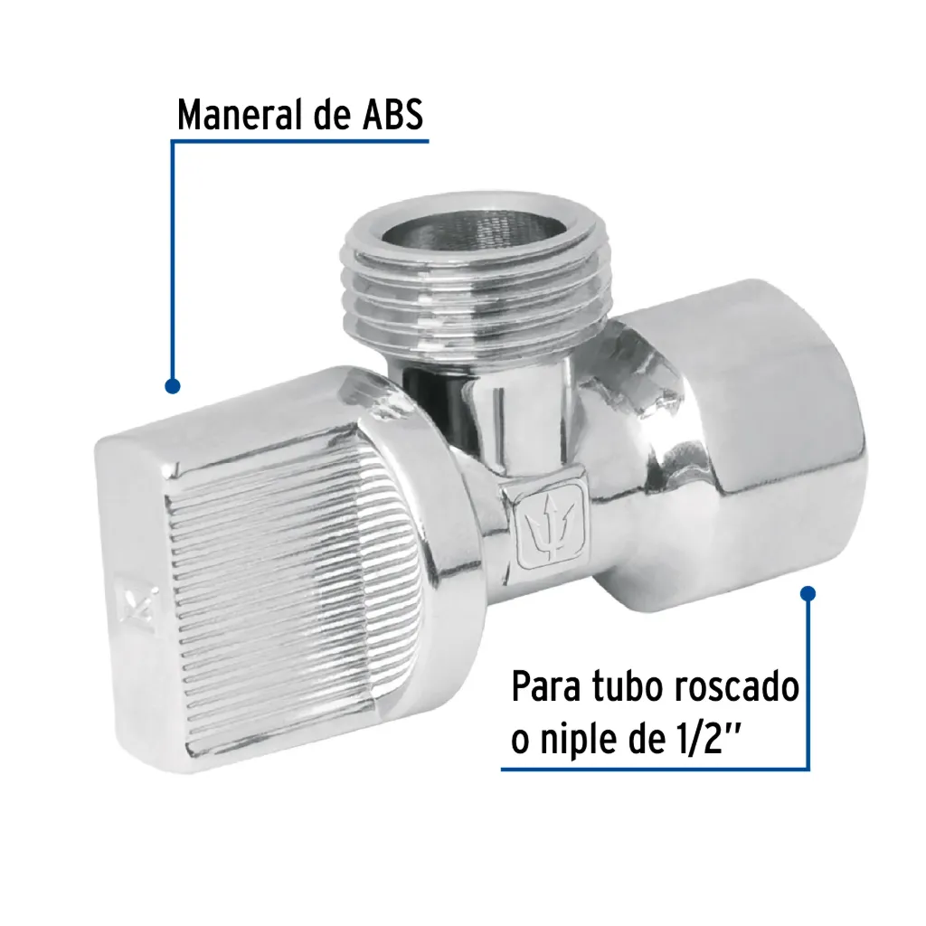 Llave angular de 1/2', 1/4 de vuelta, FOSET, 