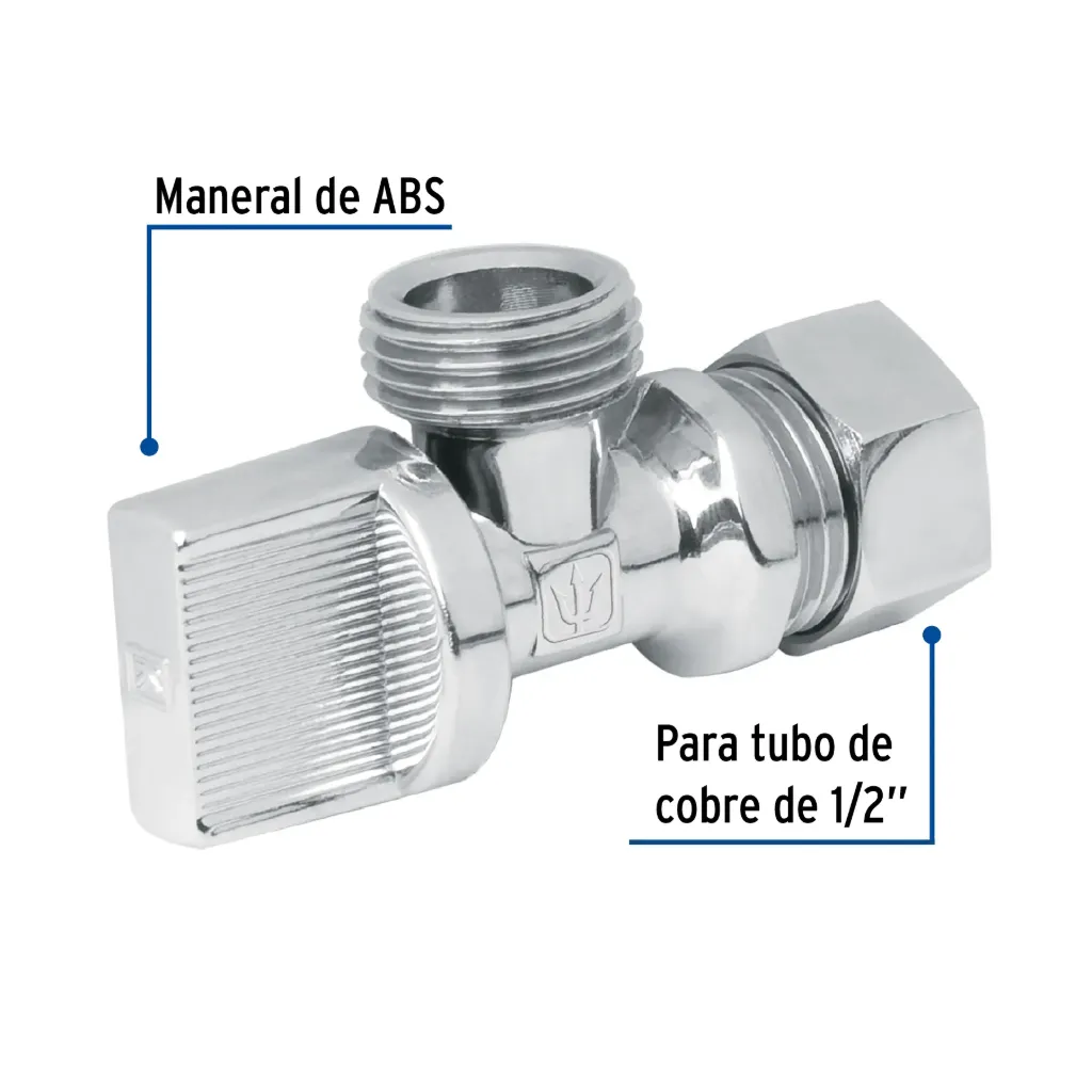 Llave angular de 1/2', 1/4 de vuelta, barrilito, FOSET, 