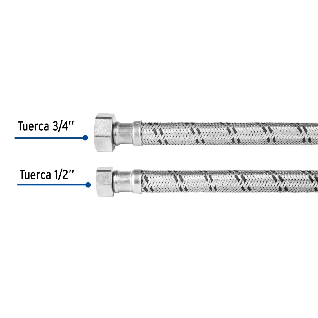 Manguera para boiler, acero inox, 1/2'x3/4', 40 cm, Foset, 