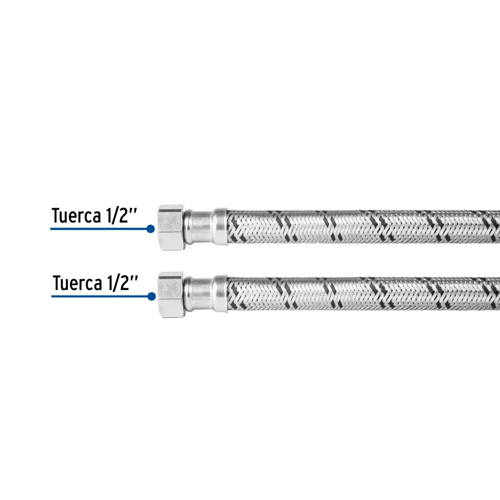 Manguera para boiler, acero inox, 1/2'x1/2', 40 cm, Foset, 