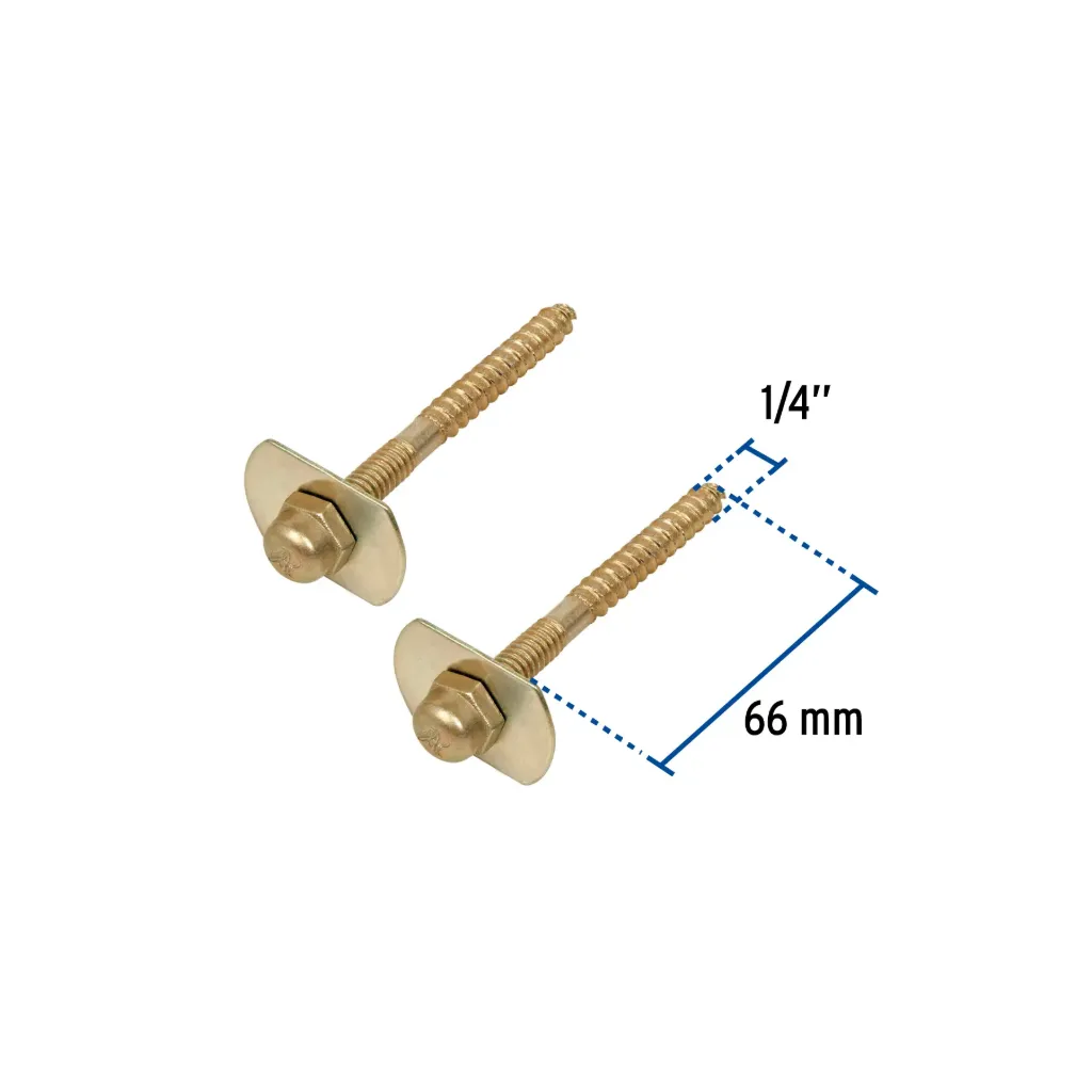 [49330-PIJ-WC] Bolsa con 2 pijas 1/4' x 66 mm para base de WC a piso, Foset, 