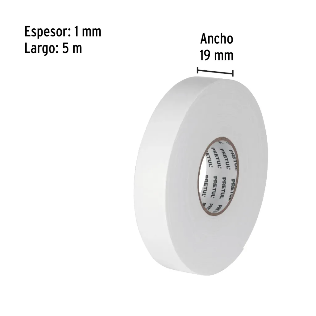 Cinta doble cara de 19 mm x 5 m Pretul, 