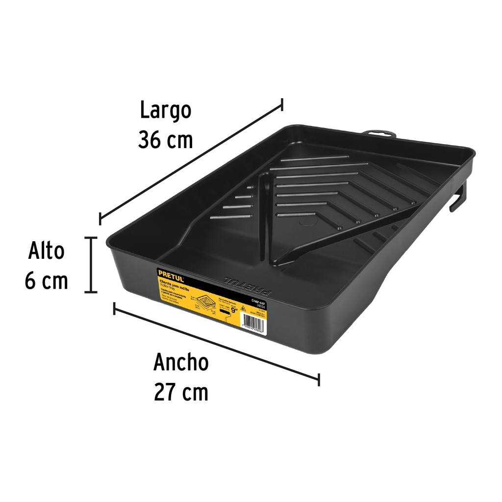 Charola para rodillo 9', PRETUL, 
