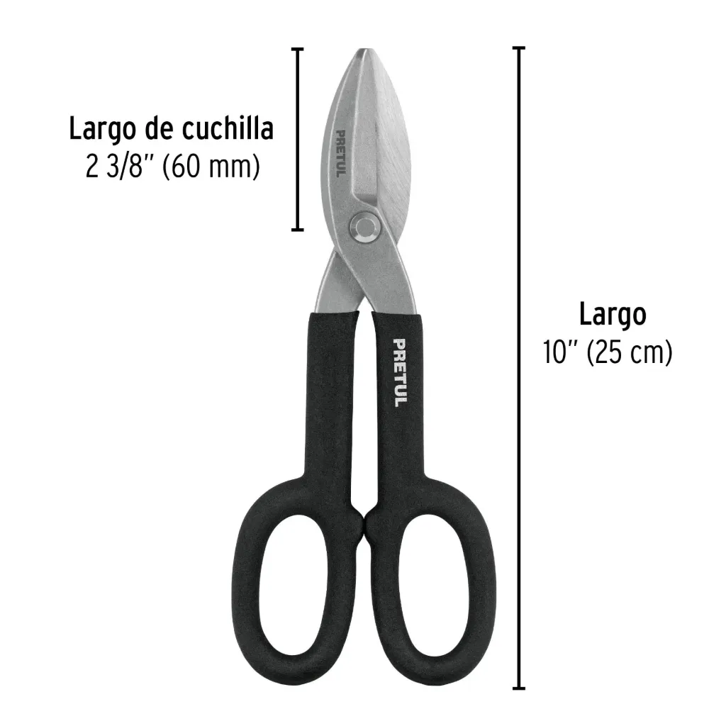 Tijera para hojalatero 10', Pretul, 