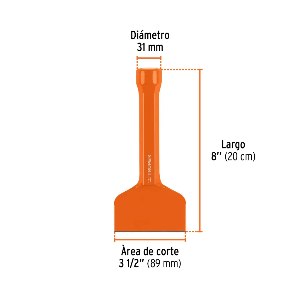 Cincel ladrillero 3-1/2 X 8', Truper, 