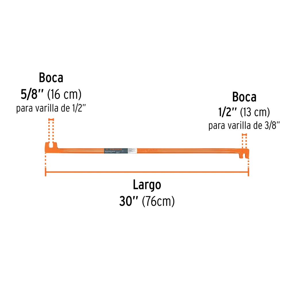 Grifa de dos bocas de 5/8 y 1/2', Truper, 