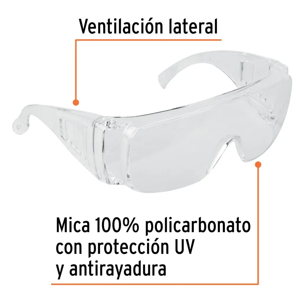 Lentes de seguridad transparentes, Truper Safe, 