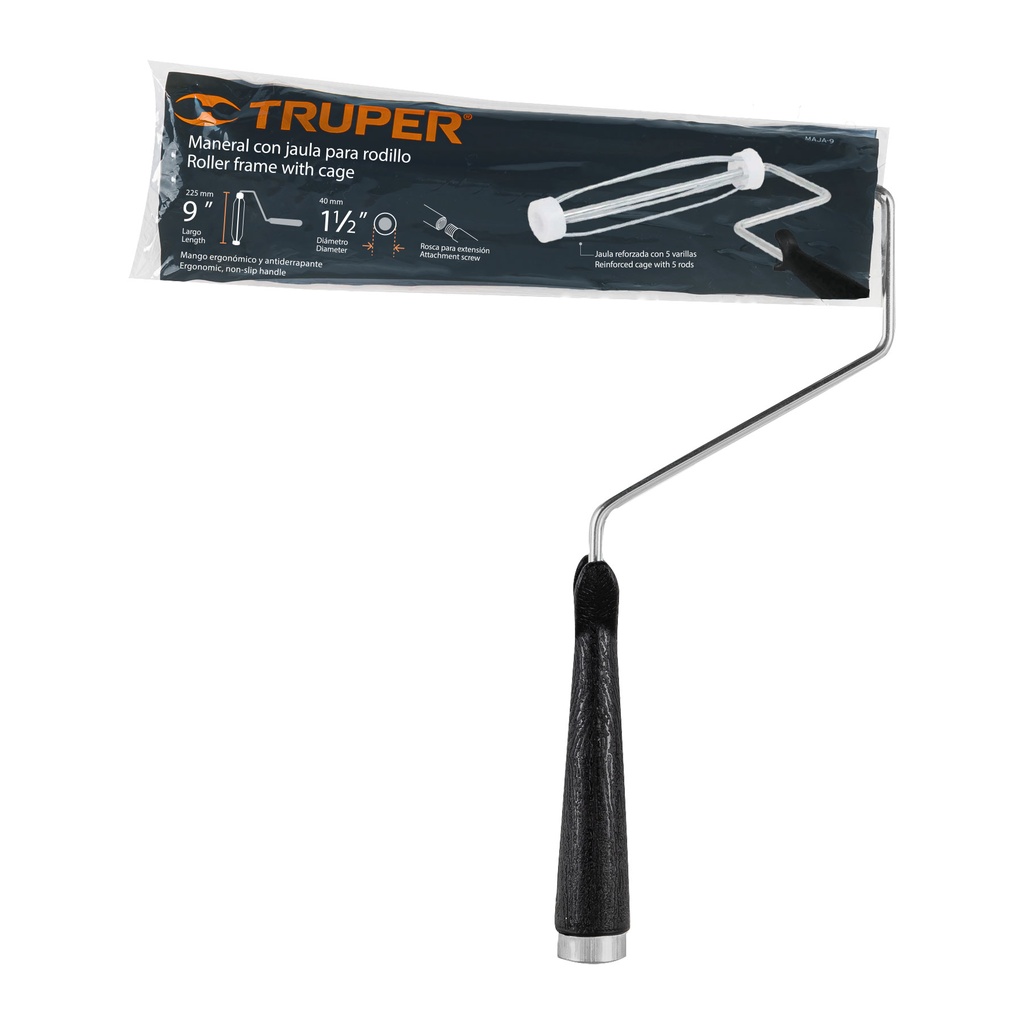 Maneral de 9' con jaula para rodillo, TRUPER, 