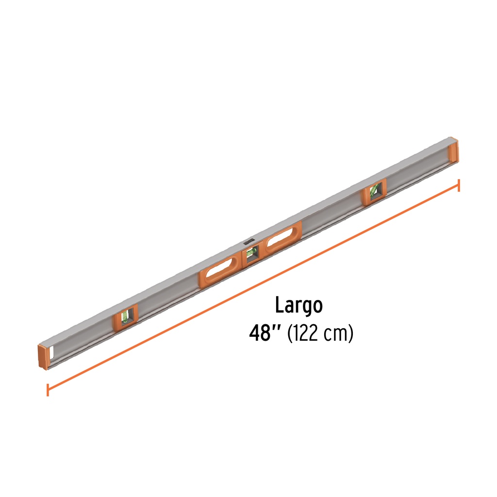 Nivel profesional de 48' con protección de ABS, Truper, 