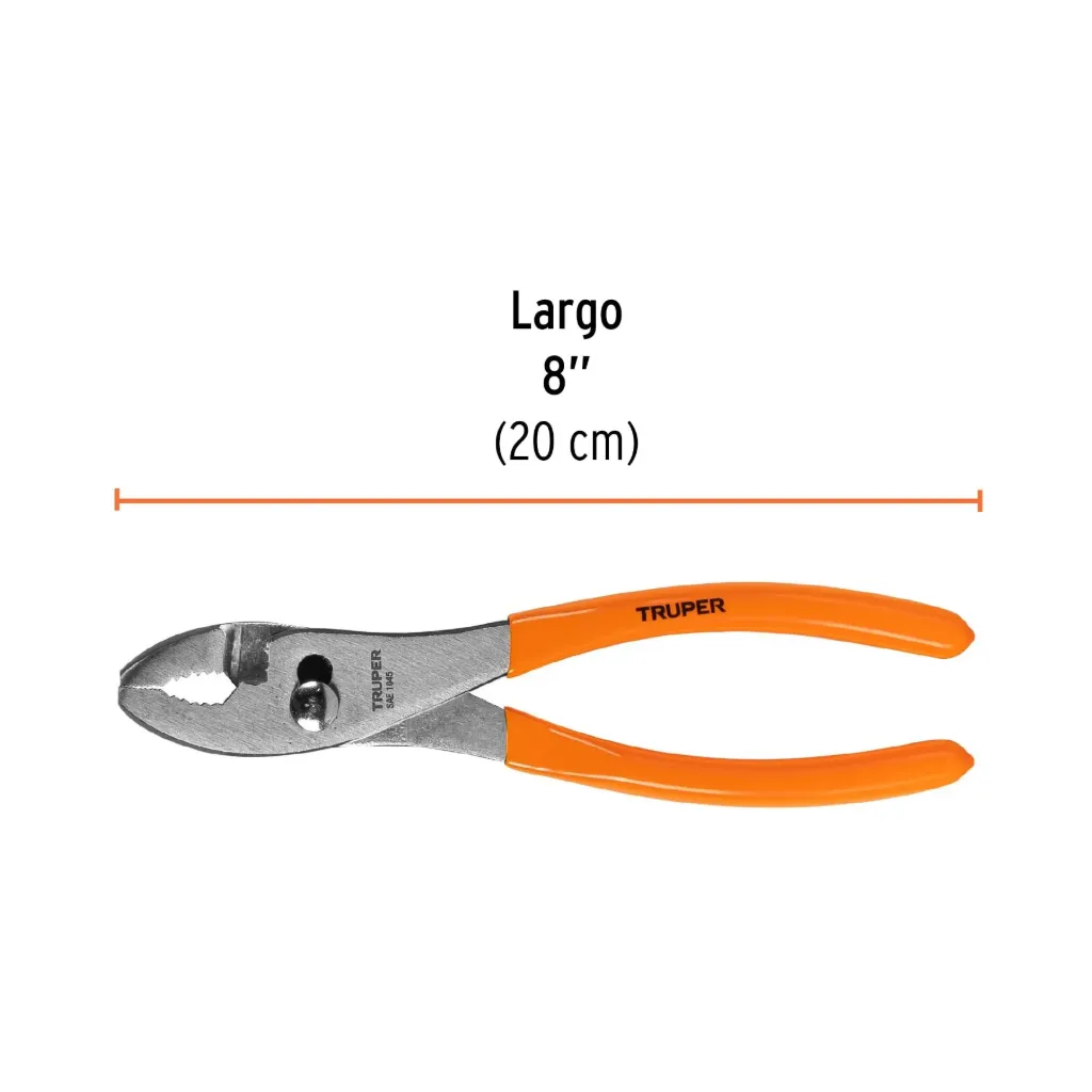 Pinza de chofer 8' mango de PVC, Truper, 