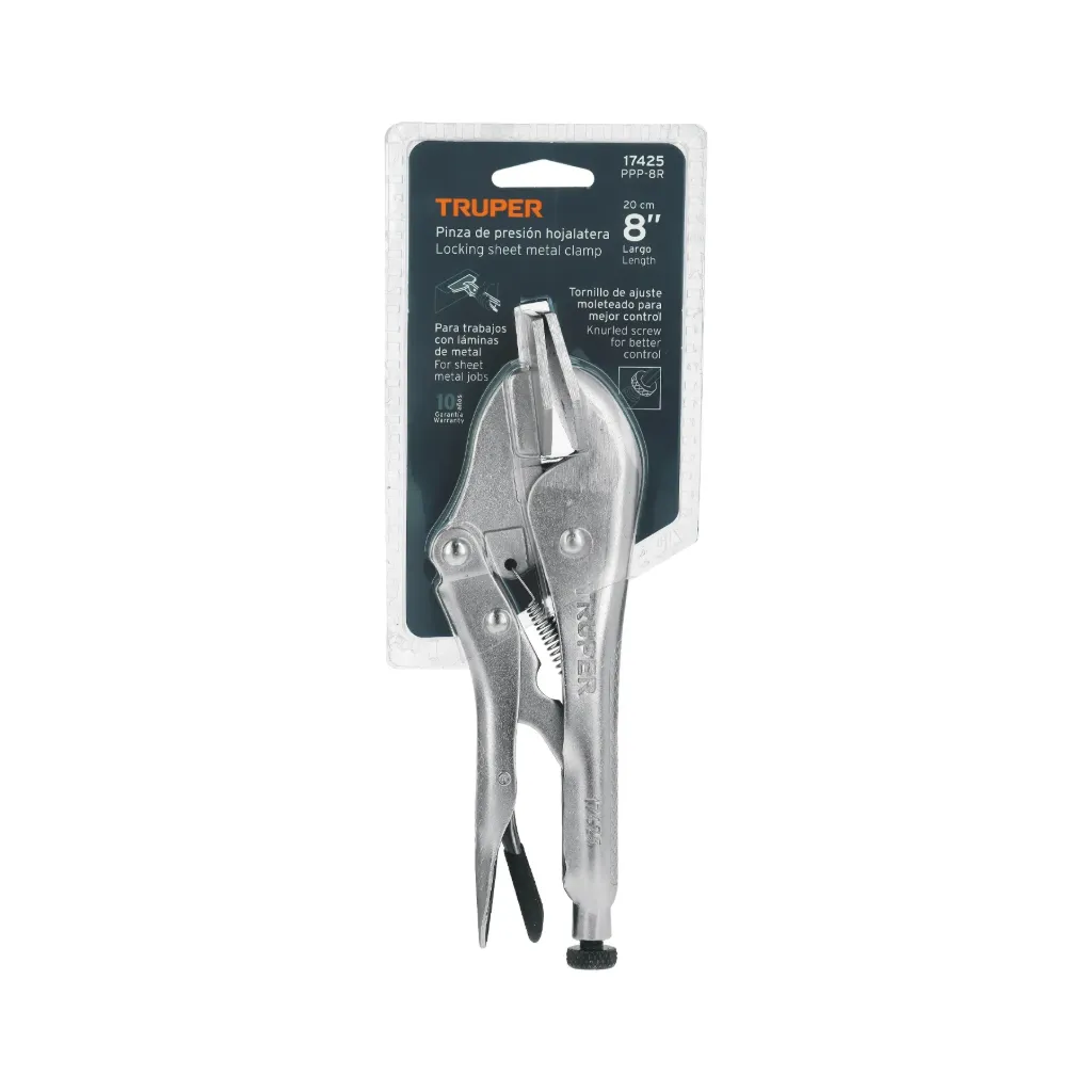 Pinza de presión 8' hojalatera, Truper, 