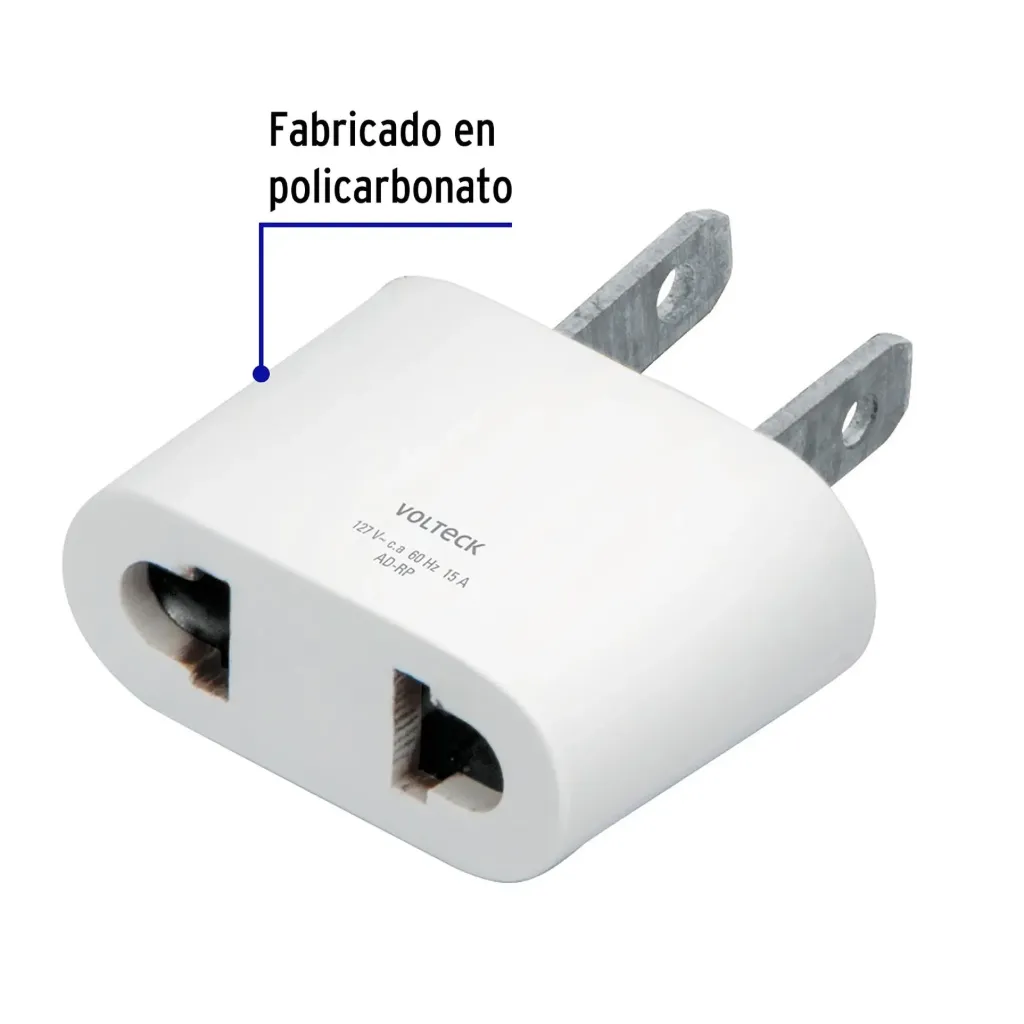 [46245-AD-RP] Adaptador barra redonda a plana, Volteck, 