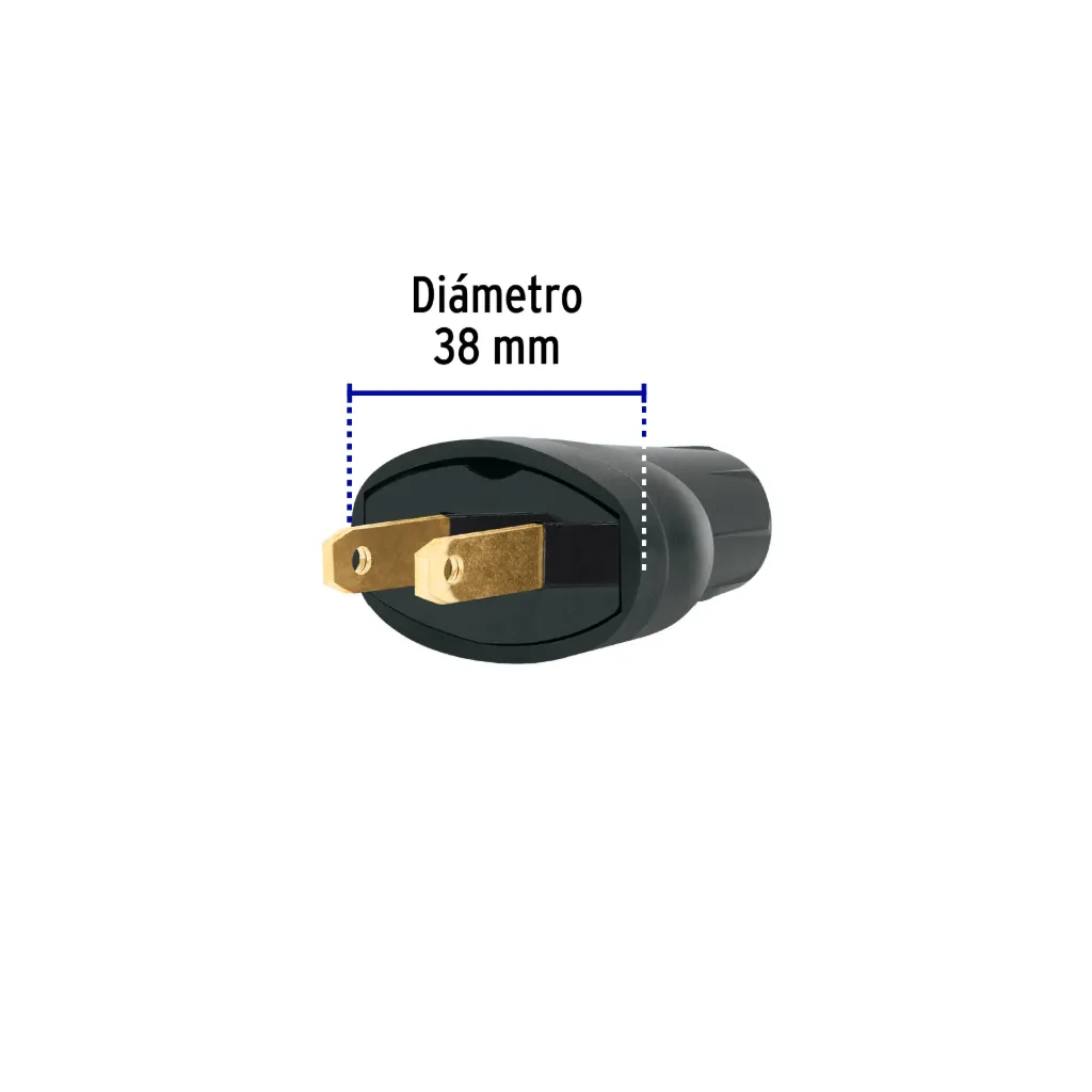 [46122-CL-H] 2 Clavijas de PVC, Volteck, 