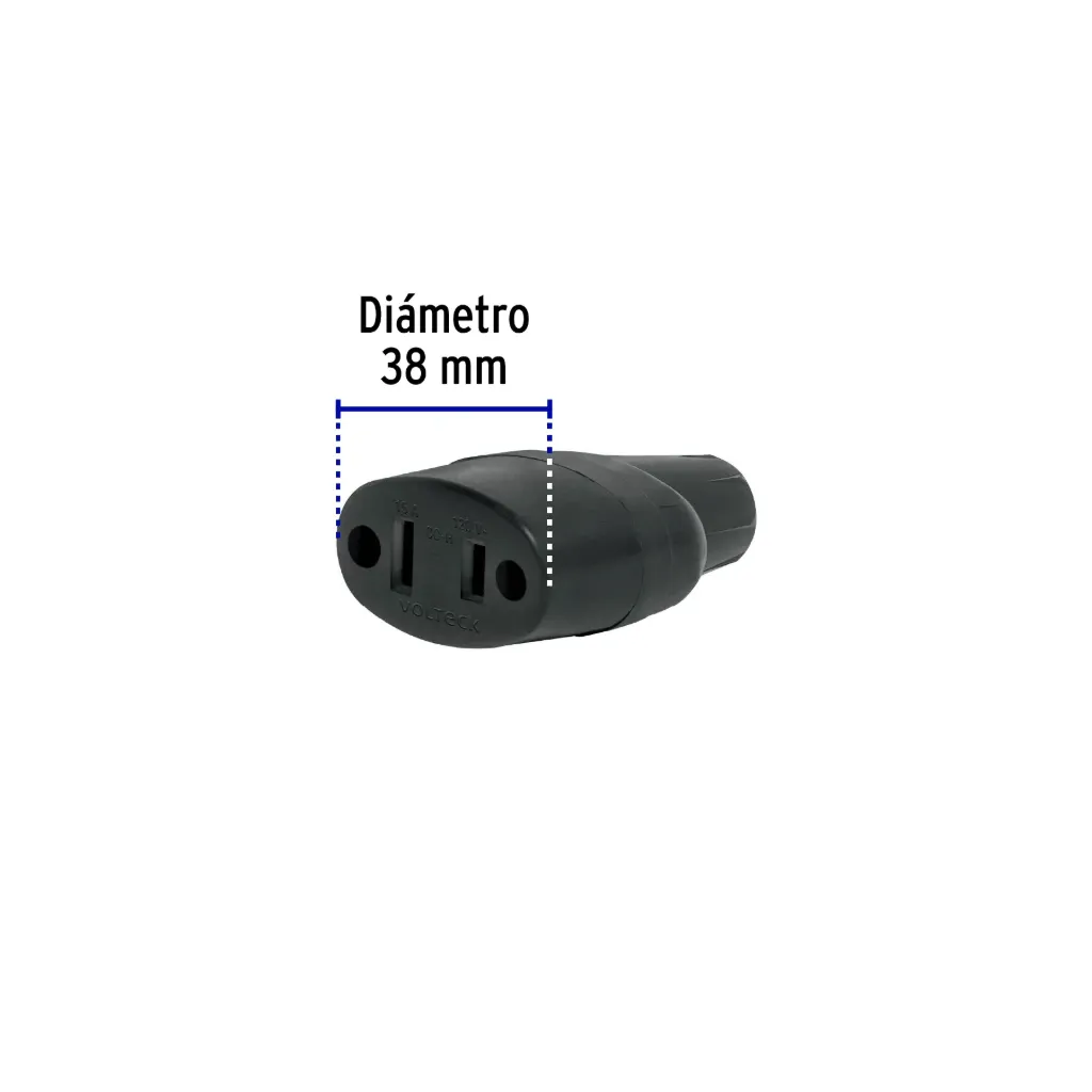 2 Contactos de PVC, Volteck, 