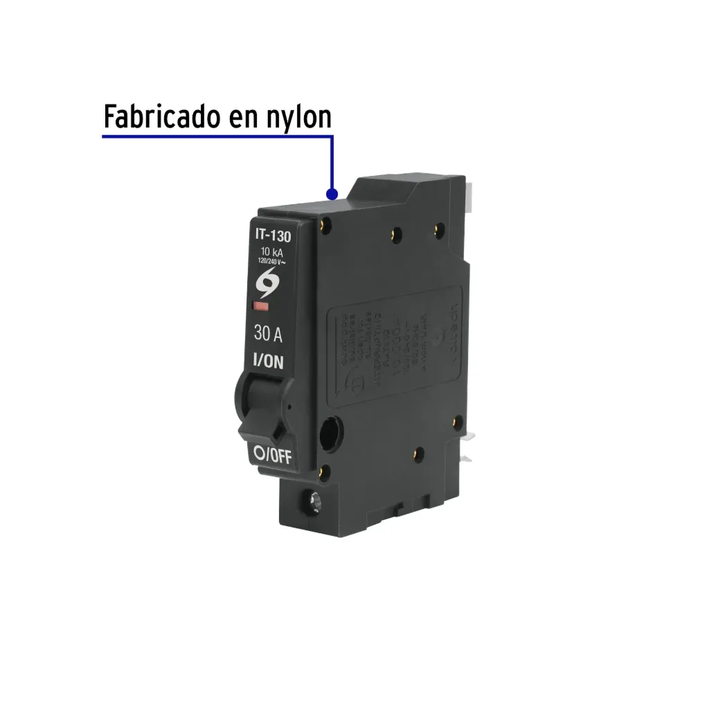 Interruptor de 1 polo 30A, enchufable, VOLTECK, 