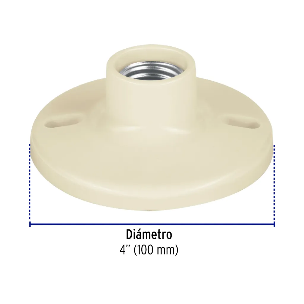 [46520-POPL-11] Portalámpara 4' de baquelita, Volteck, 