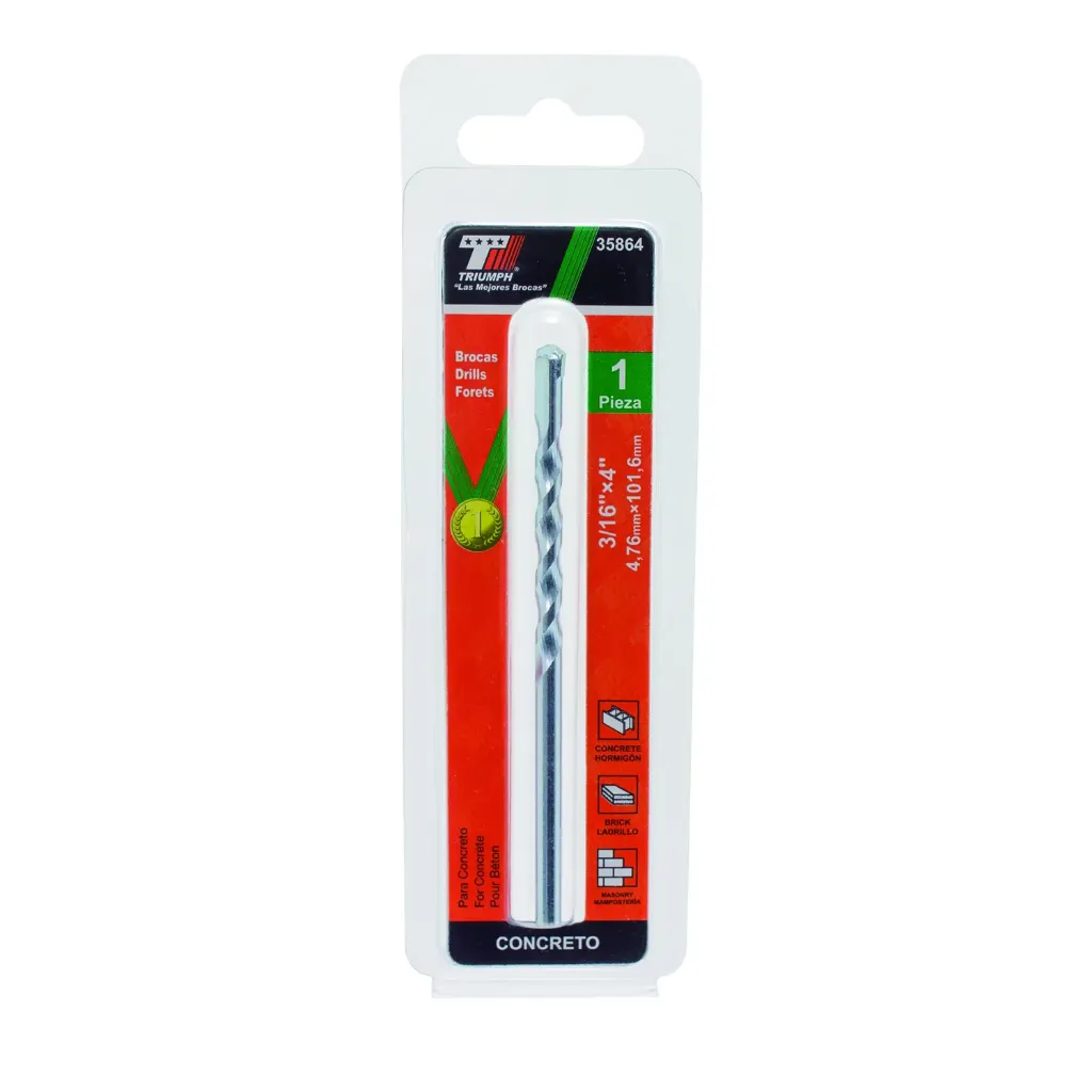 BROCA P/CONCRETO 3/16" x 4" INDIVIDUAL, 1 PZA
