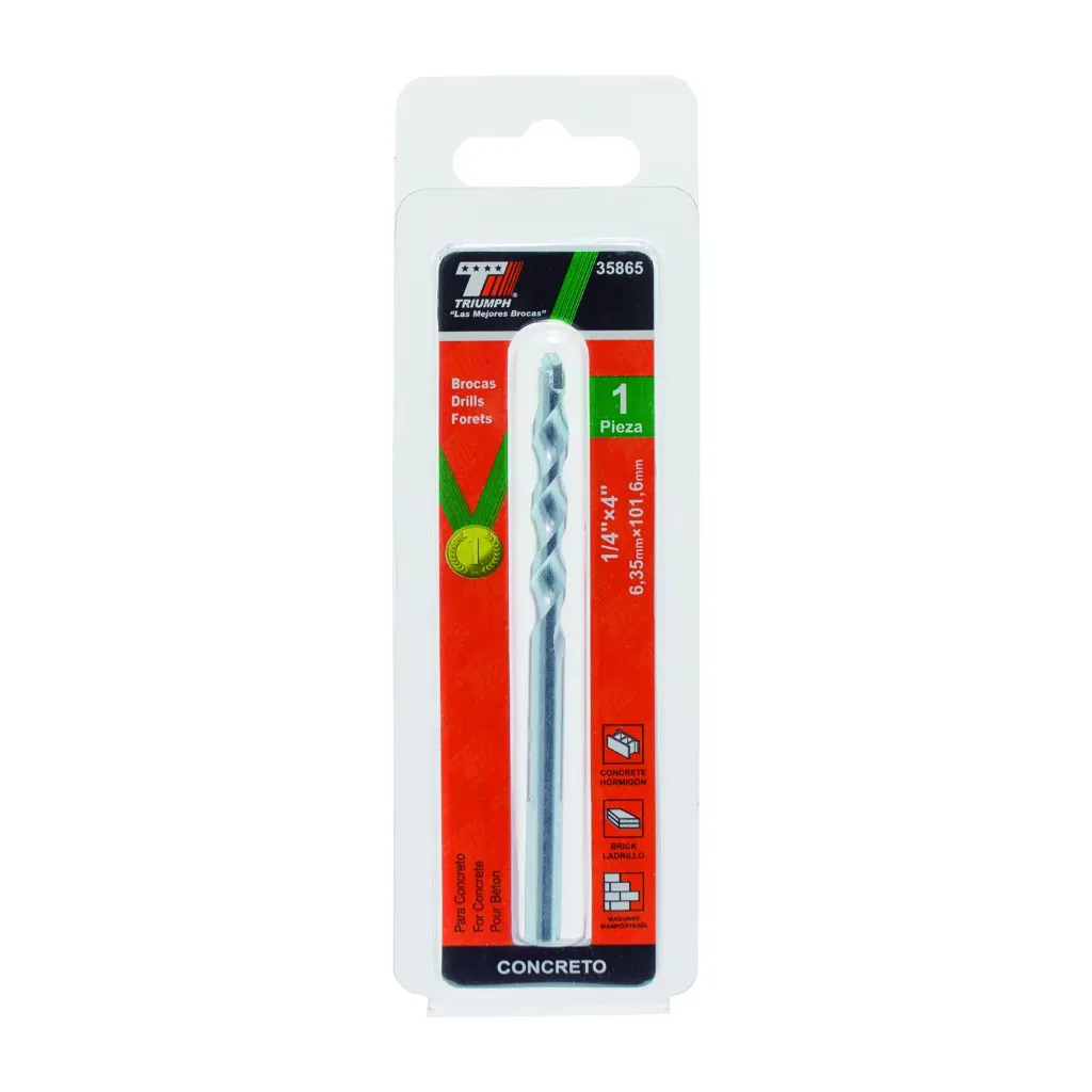 BROCA P/CONCRETO 1/4" x 4" INDIVIDUAL, 1 PZA