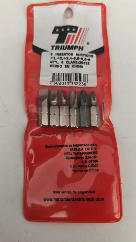 6 INSERTOS SURTIDOS, 1 PZA