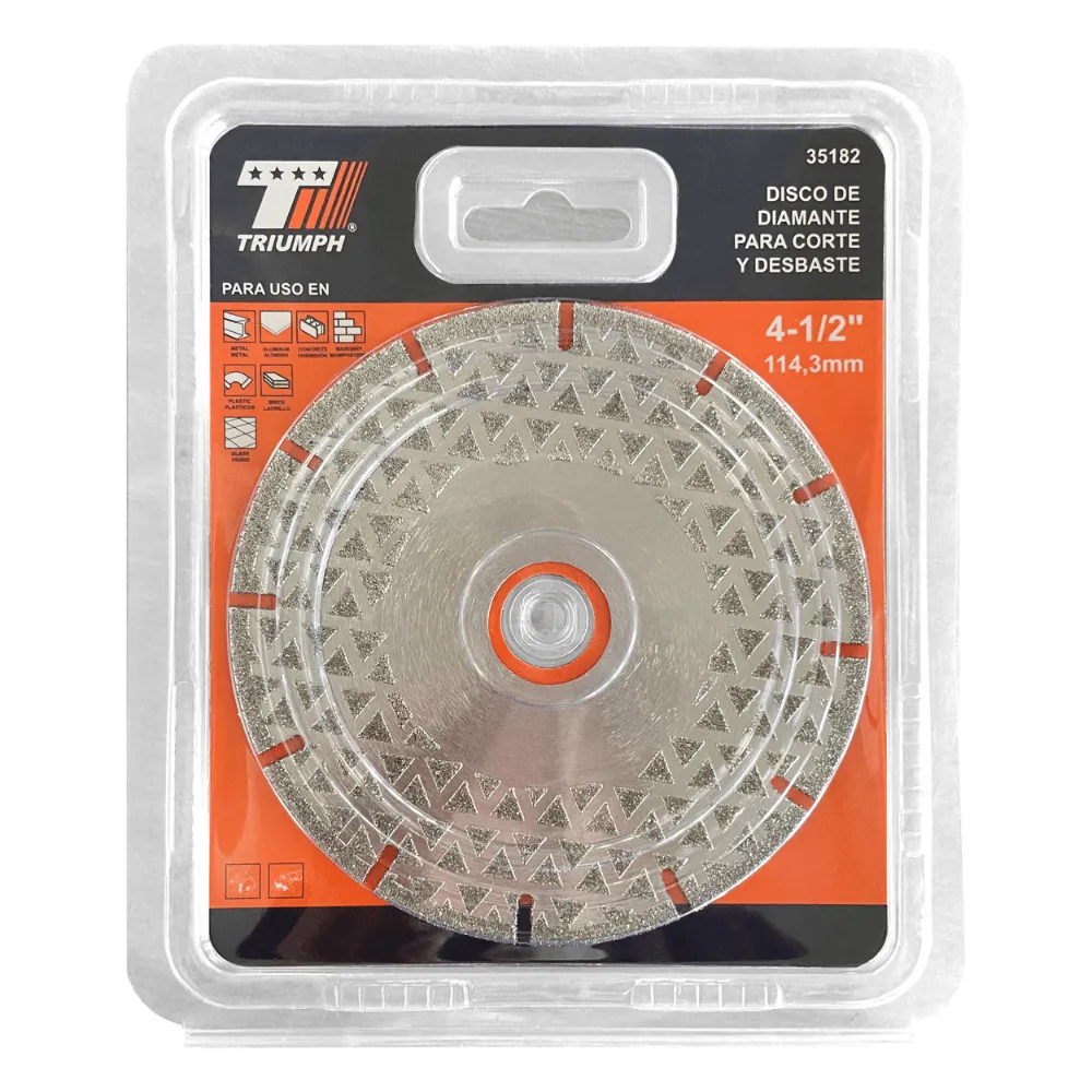 DISCO DE DIAMANTE PARA CORTE Y DESBASTE, 1 PZA