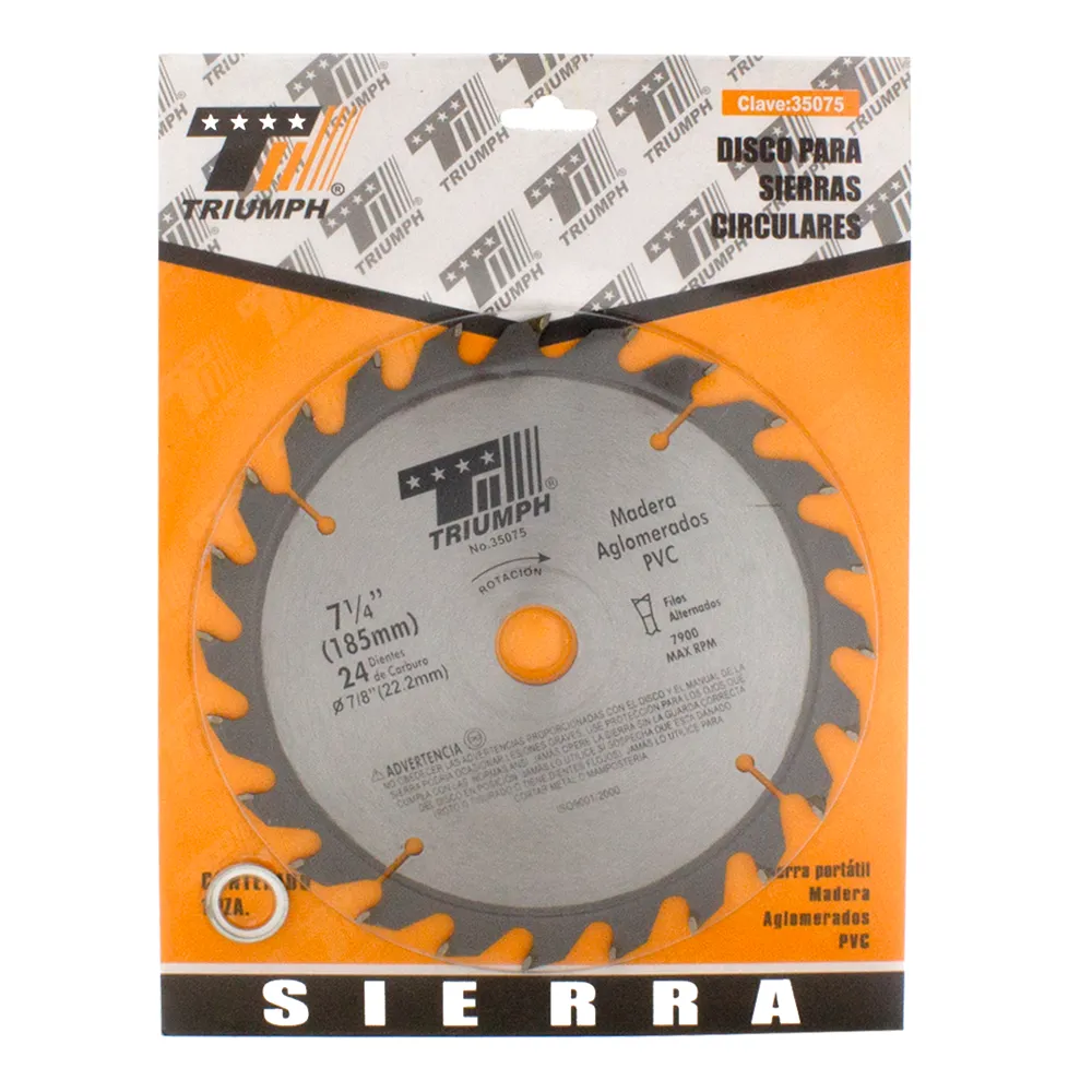 SIERRA CIRCULAR 7" 1/4" x 24 ATB MADERA, 1 PZA