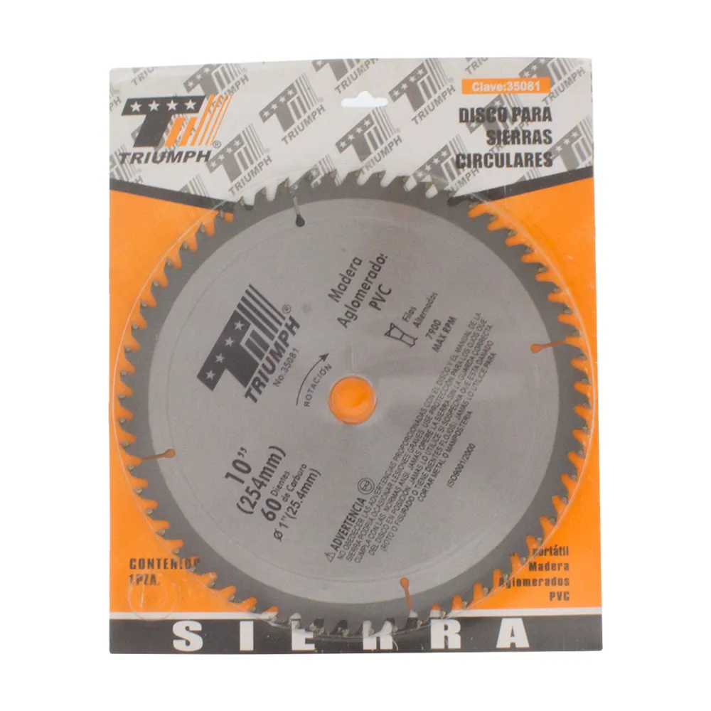 SIERRA CIRCULAR 10" x 60 ATB MADERA, 1 PZA