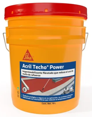 [418251] Acril Techo Power 8 años Rojo Cubeta ( 19 L ) Cib. 19,0 Ltr