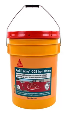 [648470] Acril Techo 005 Iron Home Rojo Cubeta 19 L