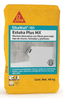 [804601] SikaWall-151 Estuka Plus MX blanco  Saco 20 Kg 