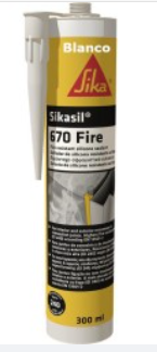 [508899] Sikasil 670 Fire blanco, Cartucho 300 ml
