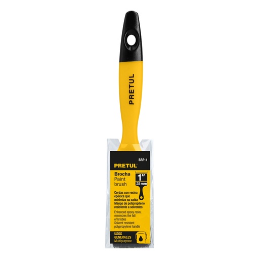 [21524-BRP-1] Brocha uso general de 1' con mango de plástico, Pretul, 