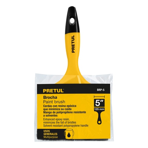 [21530-BRP-5] Brocha uso general de 5' con mango de plástico, Pretul, 