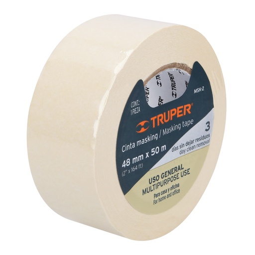 [12593-MSK-2] Cinta masking tape de 2' x 50 m, Truper, 