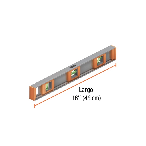 [17034-NP-18] Nivel profesional de 18' con protección de ABS, Truper, 