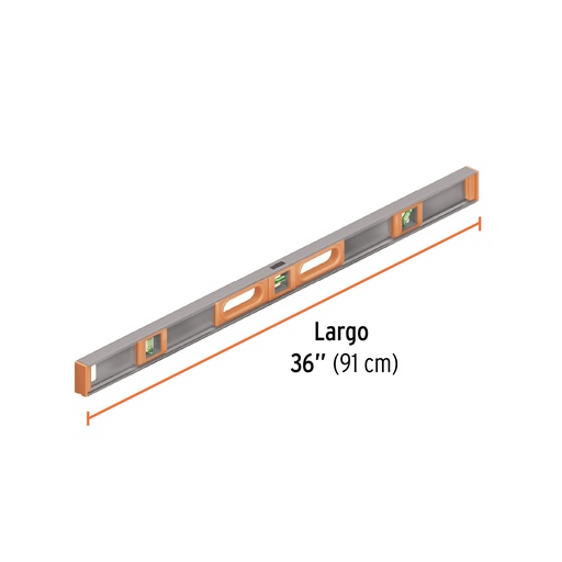 [17038-NP-36] Nivel profesional de 36' con protección de ABS, Truper, 
