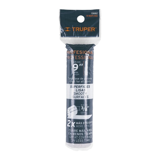 [13882-R-ROPI-910] Felpa para rodillo 9' x 3/8' superficies lisas, Truper, 