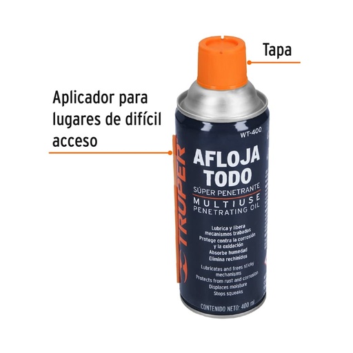 [13471-WT-400] Lubricante multiusos en aerosol, 400ml (14oz), TRUPER, 